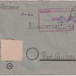 All.Bes. - Frankenberg 19.9.45 roter Ra3 "Gebühr vereinnahmt" Brief