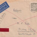 Berlin - 1 DM Bauten I Luftpost-Eilbrief Charlottenburg - Witten 30.6.49