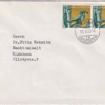Liechtenstein - 2x20 Rp. Sport/Bergsteiger Brief Schaan - Nürnberg 1955