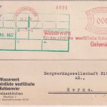 DR - Gelsenkirchen 1937 6 Pfg. AFS "Wasserwerk" Karte n. Herne - Text !