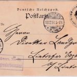DR - Werden 1899 Frei lt. Avers No. 21 Kgl. Pr. Bergrevierbeamter Karte