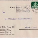 DR - 5 Pfg. Gemeindekongress Ortskarte Essen 1936 Masch.stpl. Olympiade-Segeln