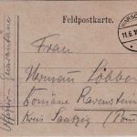 DP Polen - Offizier-Quarantäne Ra3 Feldpostkarte Warschau - Ravenstein 1918
