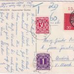 BRD - 30 Pfg. Europa Oberrand Karte n. ÖSTERREICH Leverkusen 1971 Nachporto