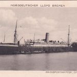 DR - Reichspostdampfer Gneisenau NDL Bremen sw-AK ungelaufen ca. 1930