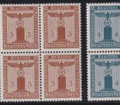 DR - Partei-Dienstmarken Ausgabe 1942/44 Satz in postfr. Viererblöcken