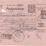 Ungarn/Rumänien - 2 F Ganzsache+35 F Zusatz Postanweisung Újbesenyő - Csaba 1918