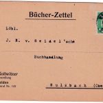 DR - 5 Pfg. Adler Bücherzettel Weiden - Sulzbach 1924