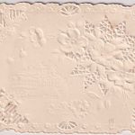 Namenstag - Glückwunschkarte (Prägung, Textilauflage) Format 11,5x8cm ca. 1900