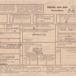 All.Bes./Norwegen - Lager Huntorf 21.7.45 Personalkarte f. Stabshelferin
