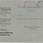 All.Bes. - Aschaffenburg 26.9.45 Frei d. Ablösung Brief zweispr. Zul.-Vermerk