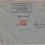 All.Bes. - 1 RM + 60+8+ Pfg. Einschreiben gg. Rückschein Coppenbrügge 28.6.47