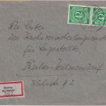 All.Bes. - 2x42 Pfg. Ziffer Einschreibebrief Borna - Berlin 9.4.46