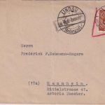All.Bes. - 24 Pfg. Ziffer/Gebühr bezahlt Brief Lindau - Mannheim 28.1.47