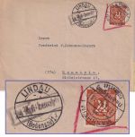 All.Bes. - 24 Pfg. Ziffer/Gebühr bezahlt Brief Lindau - Mannheim 28.1.47