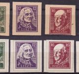 SBZ - Wiederaufbau Nationaltheater Weimar Marken ex Block gez./dst.