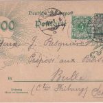 DR - 5 Pfg. Germania Jahrhundertfeier-Ganzsache+Zusatz i.d. SCHWEIZ 30.12.99