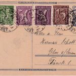 DR-Infla - Württ. Bahnpost No.50 75 Pfg. Postreiter-Ganzsache+Zusatz 1922