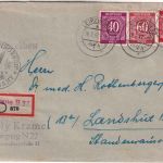 All.Bes. - 60+40+8 Pfg Ziffer Einschreibebrief Leipzig - Landshut 1947 US-Zensur