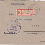 DDR - Gera 4.1.55 Postsache-Ortseinschreiben (Hauptpostamt)