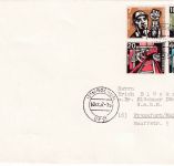 BRD - Wohlfahrt Satzbrief (21b) Bochum DPST (Devisenpoststelle) - FFM 1957