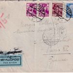 DR - Wien 30.5.38 Luftpostbrief n. FRANKREICH Mischfrankatur DR/AT