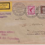 DR - Frankfurt a/M 2 Flugplatz 18.12.26 Luftpost-Drucksache n. Düsseldorf