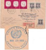 DDR - Werdau 1958 Einschreibebrief i.d. LIBANON (Canadian UNEF Contingent)