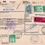 Schweiz - 5 Fr. Hl. Markus ua. Eil-Paketkarte St. Gallen Freilager - Berlin 1975