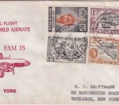 Nigeria - PanAm Firstflight Kano - New York airmail 1956