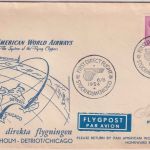 Schweden - PanAm Firstflight Stockholm - Chicago 1954 Schmuckkuvert