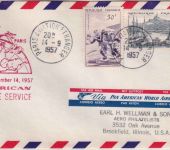 Frankreich - PanAm Firstflight Polar Route Paris - San Francisco airmail 1957