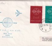 Belgien - PanAm Firstflight Brüssel - New York airmail 1959