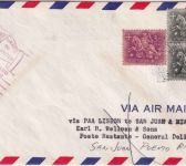 Portugal - PanAm Firstflight Lissabon - San Juan (PUERTO RICO) airmail 1962