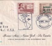 Argentinien - PanAm Firstflight Buenos Aires - New York airmail 1963