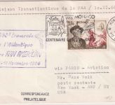 Monaco - PanAm Transatlatik-Flug Jubiläum Paris - New York airmail 1966