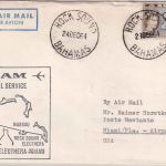 Bahamas - PanAm 1stflight Rock Sound - Miami airmail (Frankatur !!) 1964