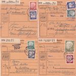 BRD - Heuss/Bedeutende Deutsche 18 Paketkarten mit Mischfrankaturen 1962