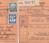 BRD - Heuss/Bedeutende Deutsche 18 Paketkarten mit Mischfrankaturen 1962