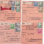 BRD - Heuss I 19 Paketkarten (Normal, Wert, Schnell) Mischfrankaturen 1954/55