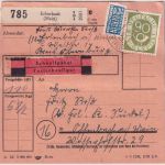 BRD - 90+5x4 Pfg. Posthorn Schnellpaketkarte Erlenbach - Offenbach 1954