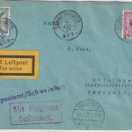 DR - Schweinfurt 1927 Luftpostbrief n. Meiningen NBV-Erstflug 18.7.27
