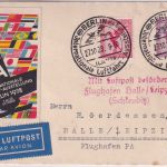 DR - Berlin ILA 1928 SST+Vigntte Luftpostbrief n. Halle