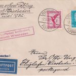 DR - Frankfurt a/M Flughafen 1932 Luftpostdrucksache n. Wiesbaden DV Erstflug
