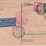 DR - Plauen 1931 Luftpostkarte DV Plauen - Berlin, weiter mit DLH n. Essen