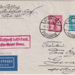 DR - Schwarza Flughafen 1.5.31 Luftpostdrucksache/DV-Erstflug n. Gera