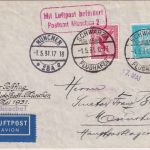 DR - Schwarza Flughafen 1.5.31 Luftpostdrucksache/DV-Erstflug n. München