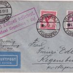 DR - Plauen Flughafen 2.6.30 Luftpostbrief/NBV-Erstflug n. Regensburg