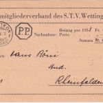 Schweiz - Dintikon 1933 barfrankierte Nachnahmekarte n. Rheinfelden "P.P."