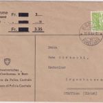 Schweiz - 35 C. Landschaften Nachnahmebrief Bern Bundeshaus - Irgenhausen 1948
